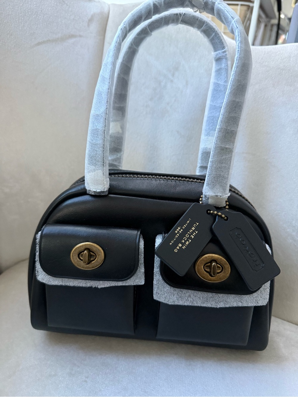 Coach twin turn lock bag